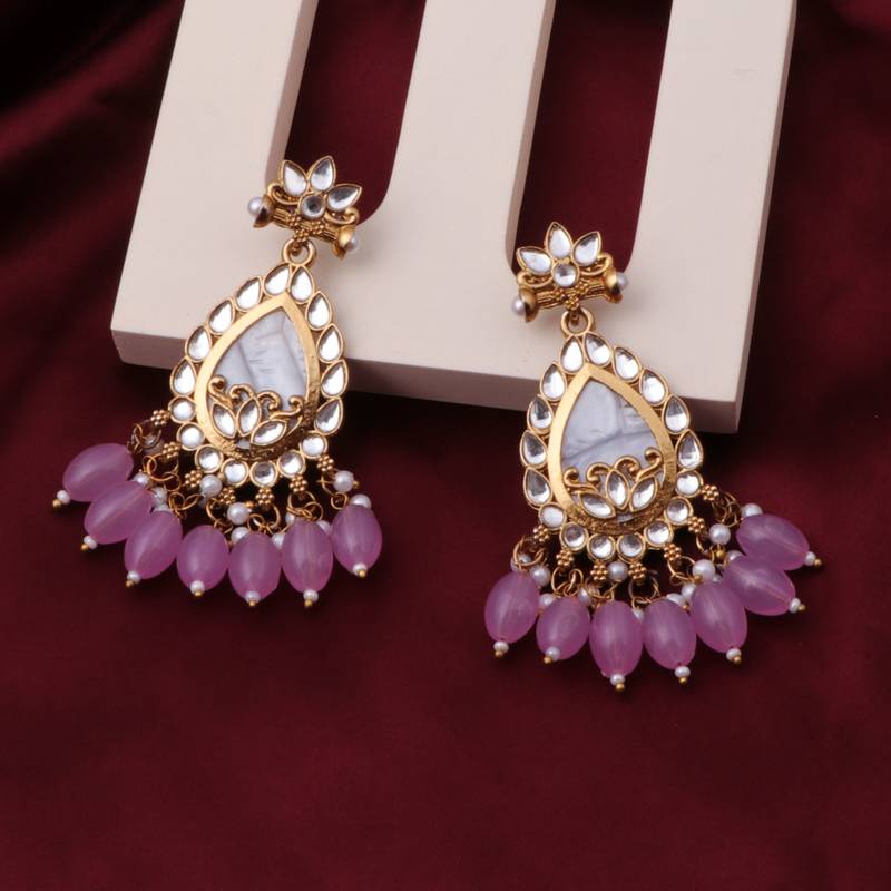 Kundan type zumka earring for girls