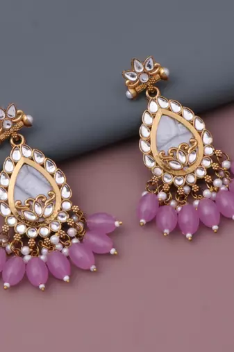 Kundan type zumka earring for girls