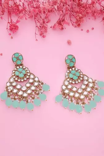 Kundan type zumka earring for girls