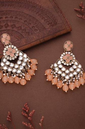 Kundan type zumka earring for girls