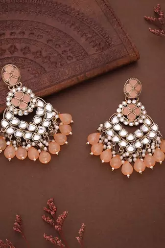 Kundan type zumka earring for girls