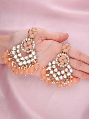 Kundan type zumka earring for girls 2
