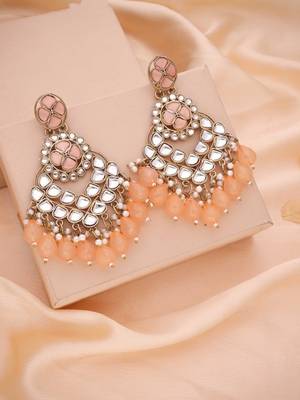 Kundan type zumka earring for girls 3