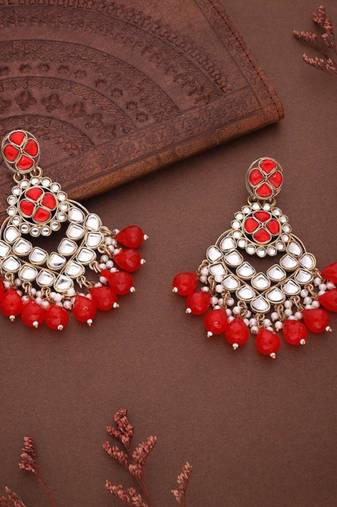 Kundan type zumka earring for girls