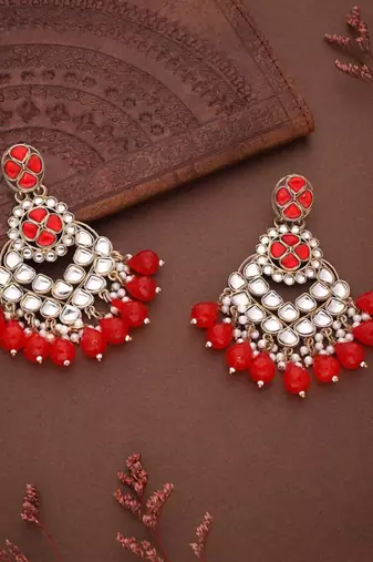 Kundan type zumka earring for girls