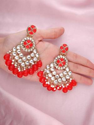 Kundan type zumka earring for girls 2