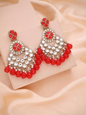 Kundan type zumka earring for girls 3