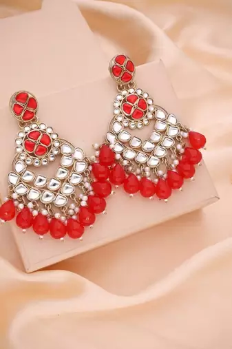 Kundan type zumka earring for girls