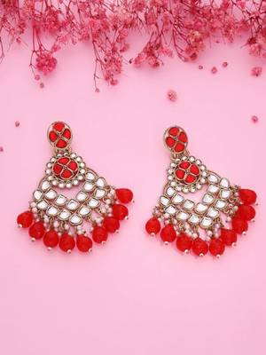 Kundan type zumka earring for girls 4