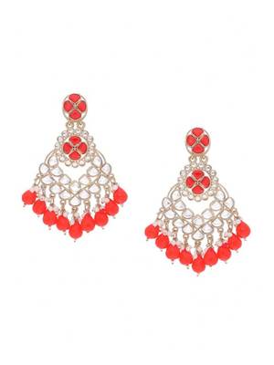 Kundan type zumka earring for girls 5