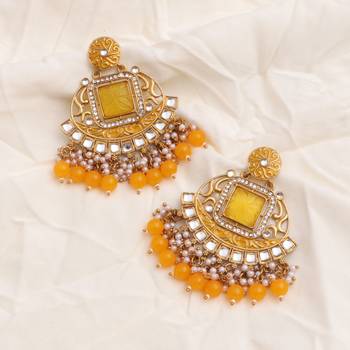 Kundan type zumka earring for girls 4