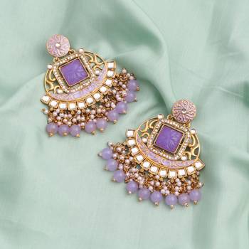 Kundan type zumka earring for girls 1