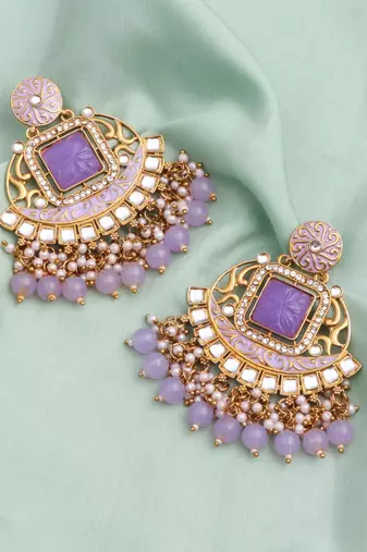 Kundan type zumka earring for girls