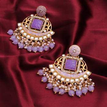 Kundan type zumka earring for girls 2