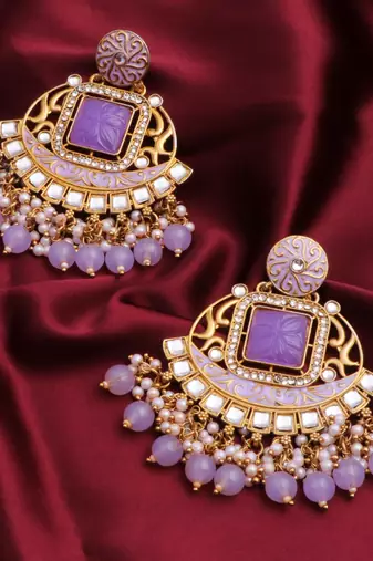 Kundan type zumka earring for girls