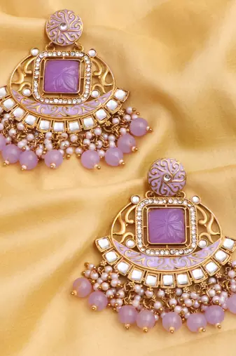 Kundan type zumka earring for girls