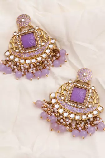 Kundan type zumka earring for girls