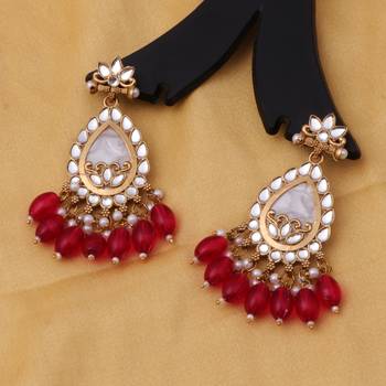 Kundan type zumka earring for girls 3