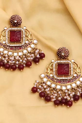 Kundan type zumka earring for girls