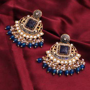 Kundan type zumka earring for girls 2