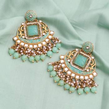 Kundan type zumka earring for girls 1