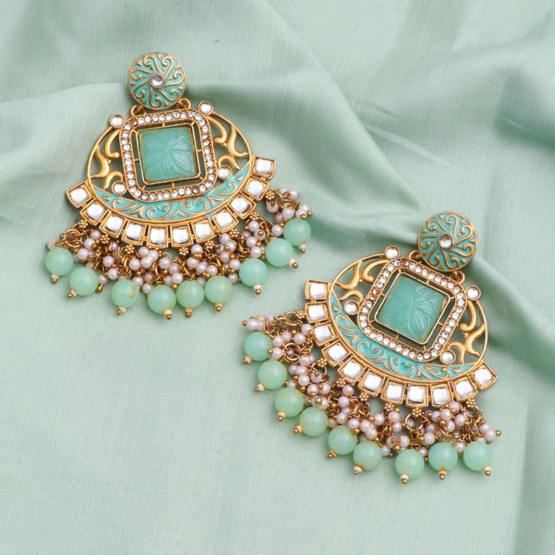 Kundan type zumka earring for girls