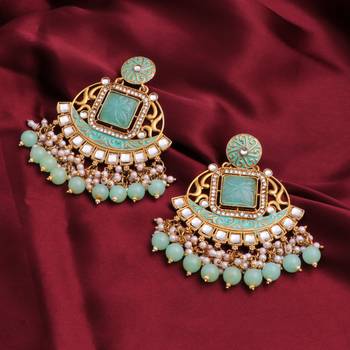 Kundan type zumka earring for girls 2