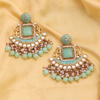 Kundan type zumka earring for girls 3