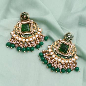 Kundan type zumka earring for girls 1
