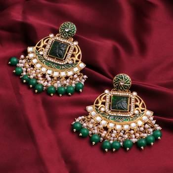 Kundan type zumka earring for girls 2