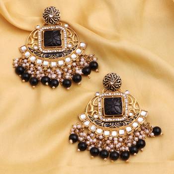 Kundan type zumka earring for girls 3
