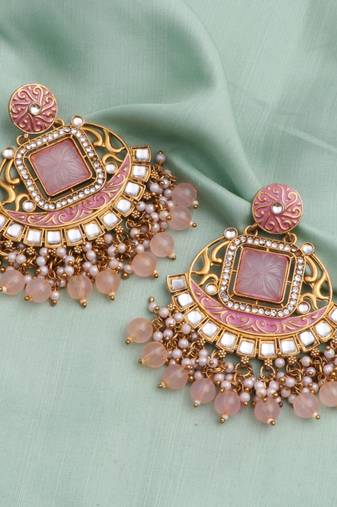 Kundan type zumka earring for girls