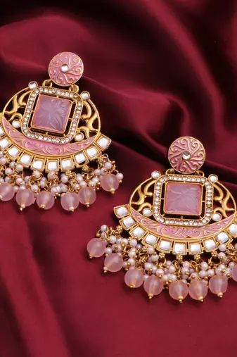 Kundan type zumka earring for girls