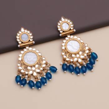Kundan type zumka earring for girls 3
