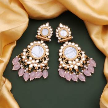 Kundan type zumka earring for girls 1