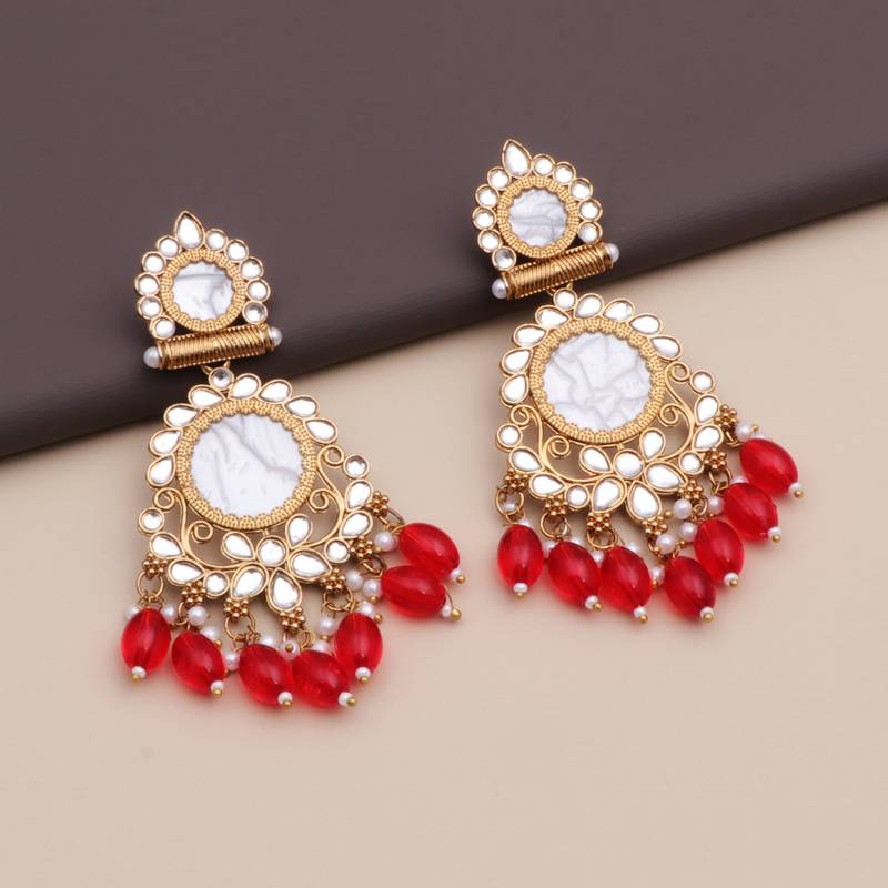 Kundan type zumka earring for girls