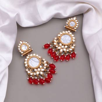 Kundan type zumka earring for girls 3