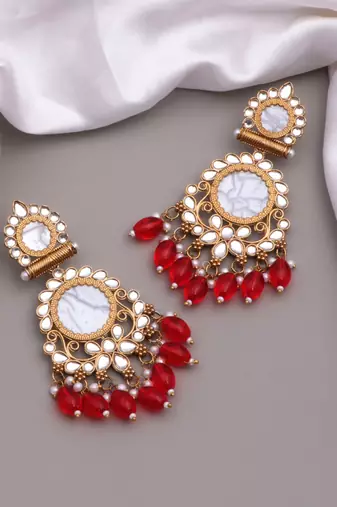 Kundan type zumka earring for girls