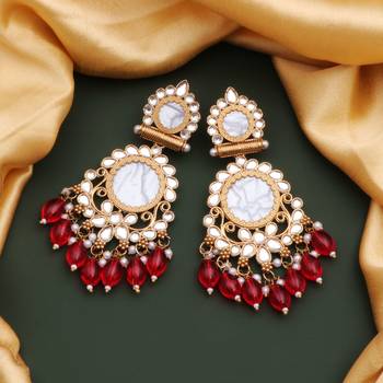 Kundan type zumka earring for girls 4