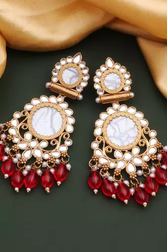 Kundan type zumka earring for girls