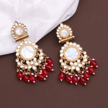 Kundan type zumka earring for girls 5