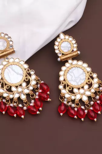 Kundan type zumka earring for girls