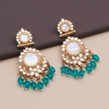 Kundan type zumka earring for girls 1