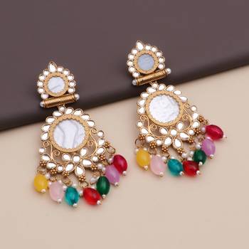 Kundan type zumka earring for girls 3