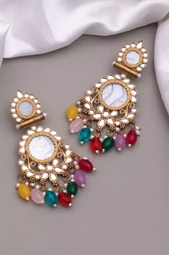Kundan type zumka earring for girls