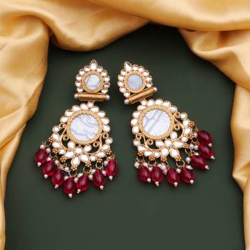 Kundan type zumka earring for girls 1
