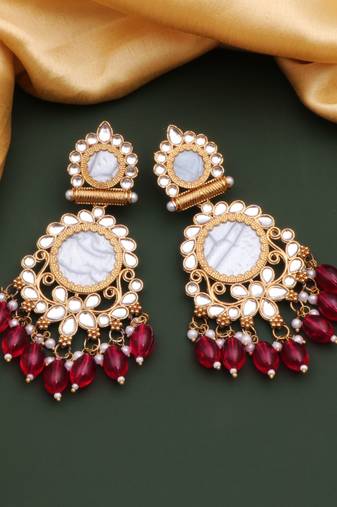 Kundan type zumka earring for girls
