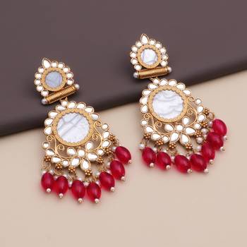 Kundan type zumka earring for girls 3