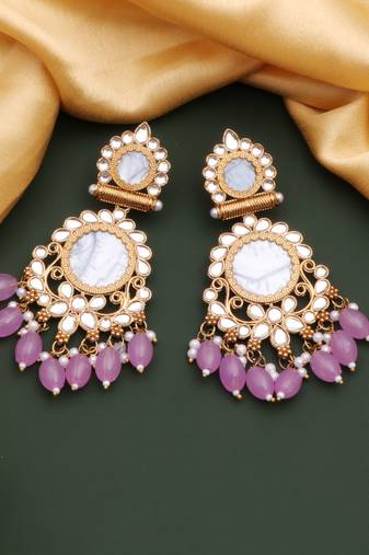 Kundan type zumka earring for girls