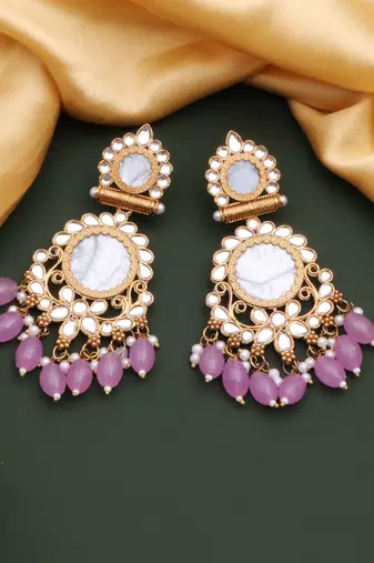 Kundan type zumka earring for girls